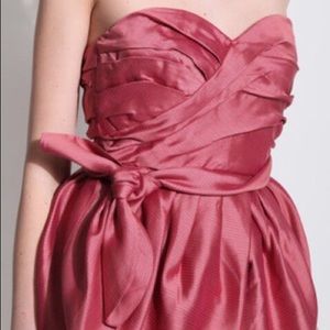 Marc Jacobs Lela Stripe Silk Strapless Dress